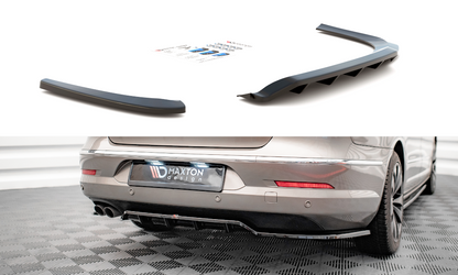 Mittlerer Diffusor Heck Ansatz DTM Look für Volkswagen Passat CC schwarz Hochglanz