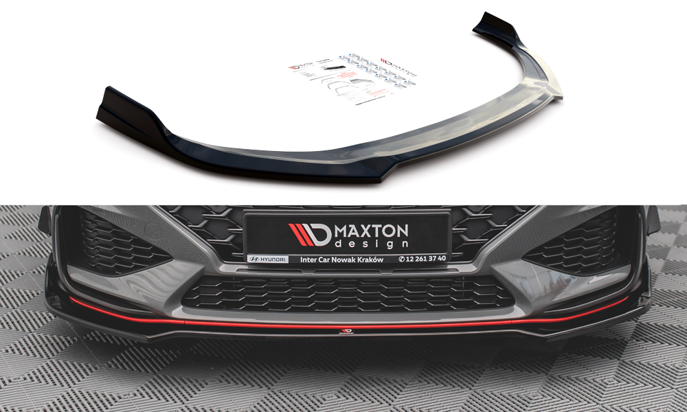 Front Ansatz V.3 für Hyundai I30 N Hatchback/Fastback Mk3 Facelift schwarz Hochglanz