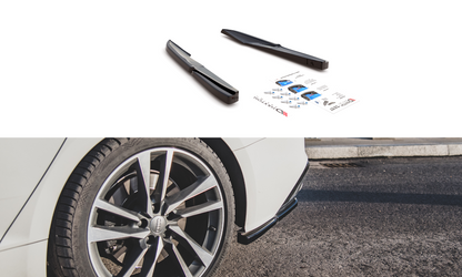 Heck Ansatz Flaps Diffusor für Audi S5 Sportback F5 Facelift schwarz matt