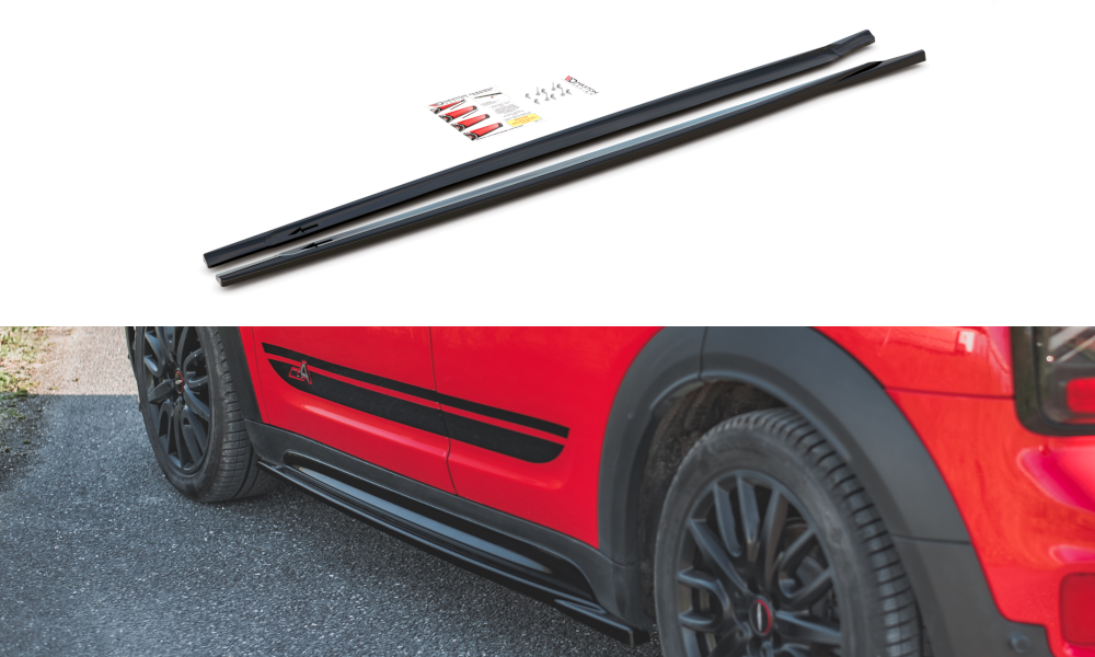 Seitenschweller Ansatz für Mini Countryman Mk2 F60 JCW schwarz matt