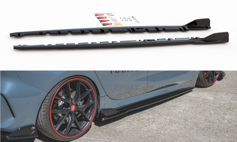 Seitenschweller Ansatz für V.3 für BMW 1er F40 M-Paket/ M135i  Carbon Look