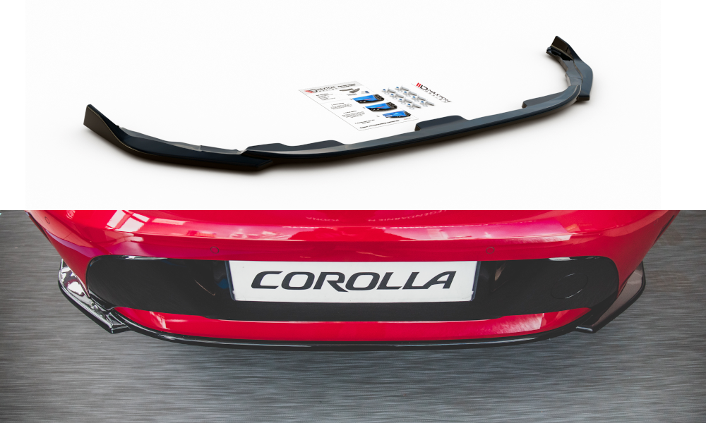 Mittlerer Diffusor Heck Ansatz für Toyota Corolla XII Hatchback Carbon Look