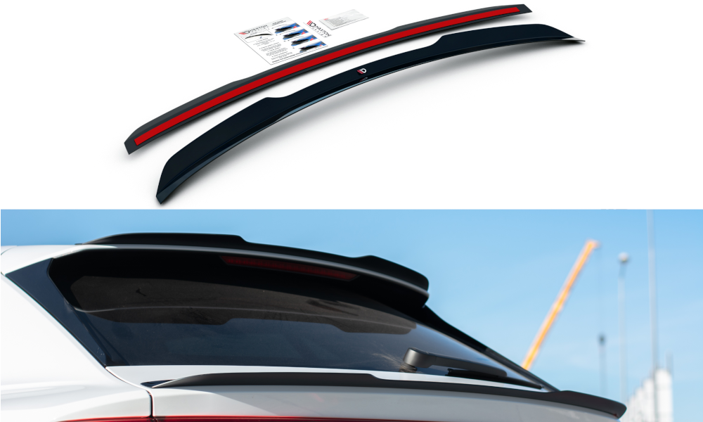 Spoiler CAP V.2 für Audi Q8 S-line schwarz matt