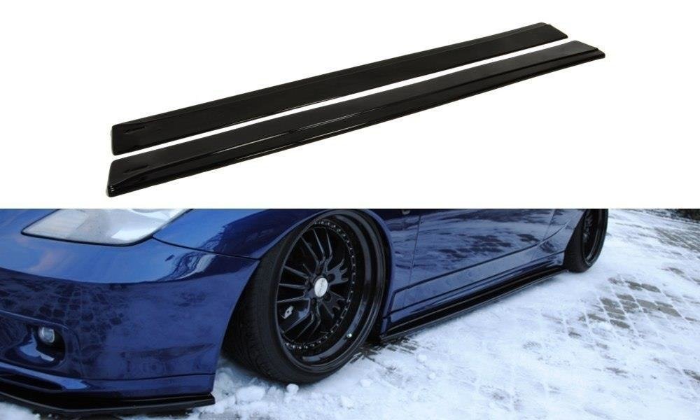 Seitenschweller Ansatz für TOYOTA CELICA T23 TS vor Facelift schwarz Hochglanz