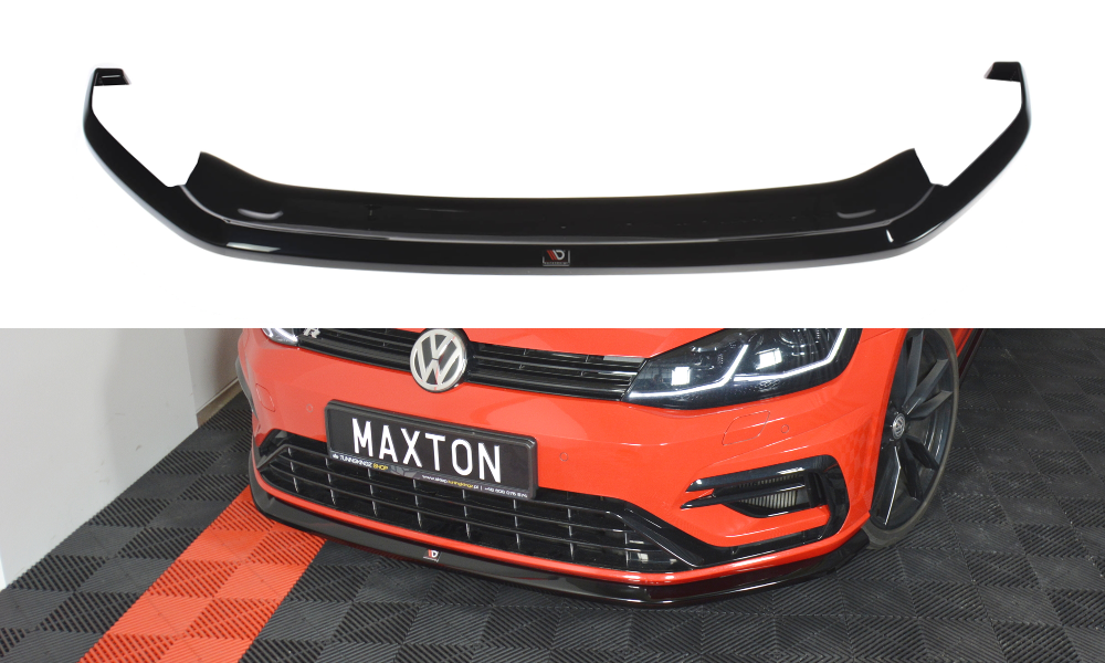 Front Ansatz V.6 für VW Golf 7 R / R-Line Facelift schwarz matt