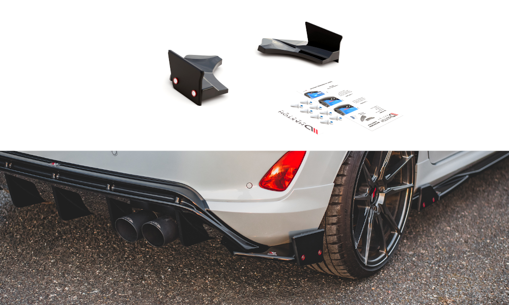 Heck Ansatz Flaps Diffusor +Flaps für V.4 Ford Fiesta ST Mk8