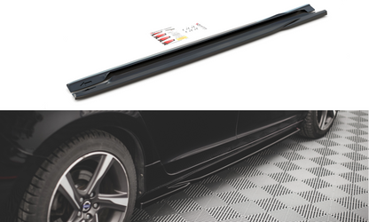 Seitenschweller Ansatz für Volvo S60 R-Design Mk2 schwarz matt