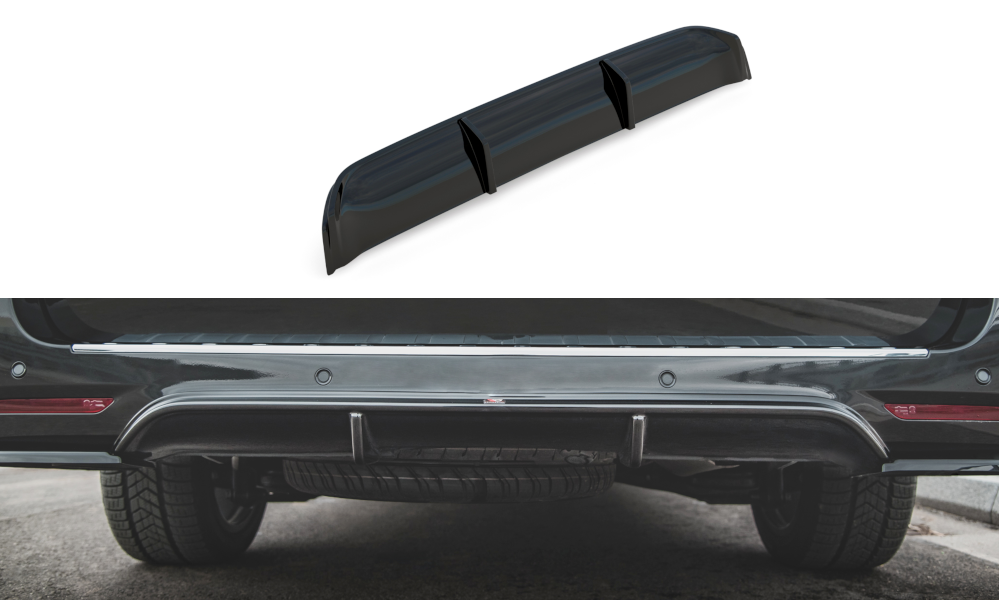 Diffusor Heck Ansatz für Mercedes-Benz V-Klasse AMG-Line W447 Facelift schwarz matt