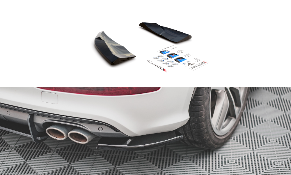 Heck Ansatz Flaps Diffusor für Audi SQ5 Mk1 (8R) schwarz matt