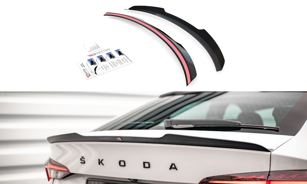 Spoiler CAP für Skoda Octavia Liftback Mk4 Carbon Look