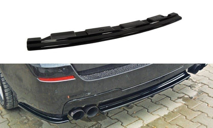 Mittlerer Diffusor Heck Ansatz für BMW 5er F11 M Paket (mit zwei Doppel Endstücken) schwarz Hochglanz
