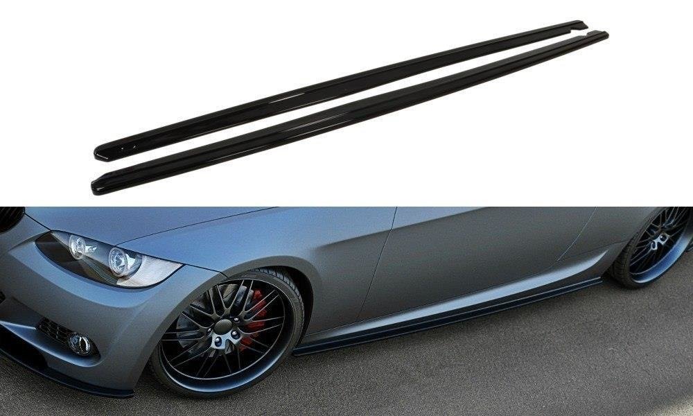 Seitenschweller Ansatz für BMW 3er E92 M Paket schwarz Hochglanz