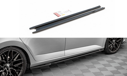 Seitenschweller Ansatz für Skoda Fabia Mk3 Carbon Look