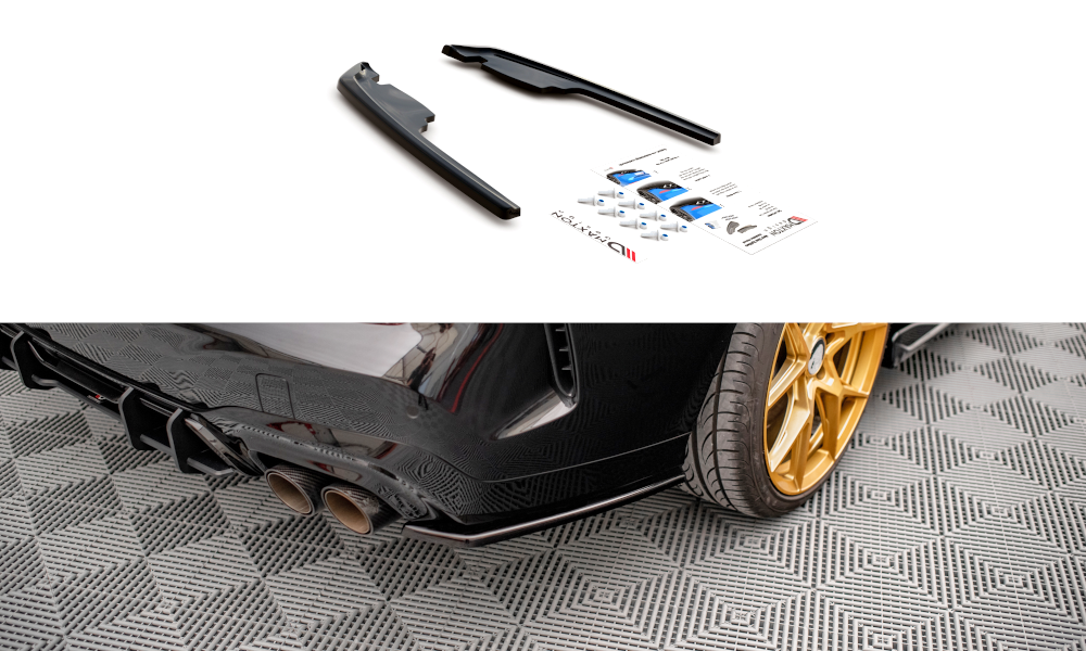 Heck Ansatz Flaps Diffusor für BMW M235i Gran Coupe F44 schwarz matt
