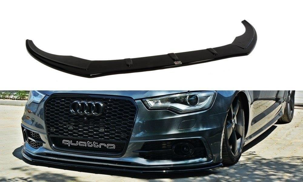 Front Ansatz V.1 für Audi S6 / A6 S-Line C7 schwarz Hochglanz