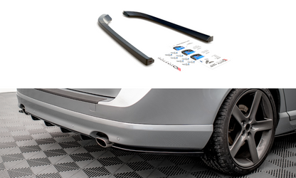 Heck Ansatz Flaps Diffusor für Volvo V70 Mk3 schwarz Hochglanz