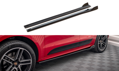 Seitenschweller Ansatz für Porsche Macan Mk1 Facelift Carbon Look
