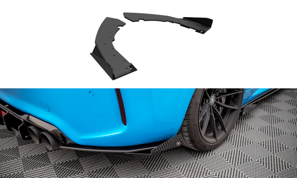 Street Pro Heck Ansatz Flaps Diffusor +Flaps für BMW M2 F87 schwarz Hochglanz