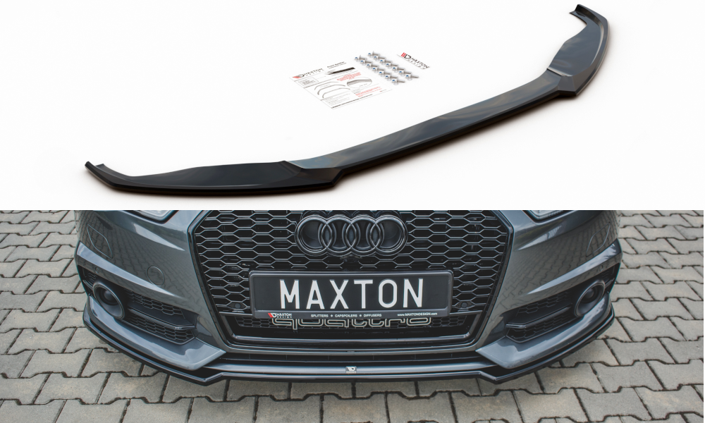 Front Ansatz für Audi S6 / A6 S-Line C7 FL  schwarz Hochglanz