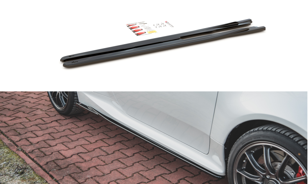 Seitenschweller Ansatz für V.1 für Toyota GR Yaris Mk4 schwarz Hochglanz