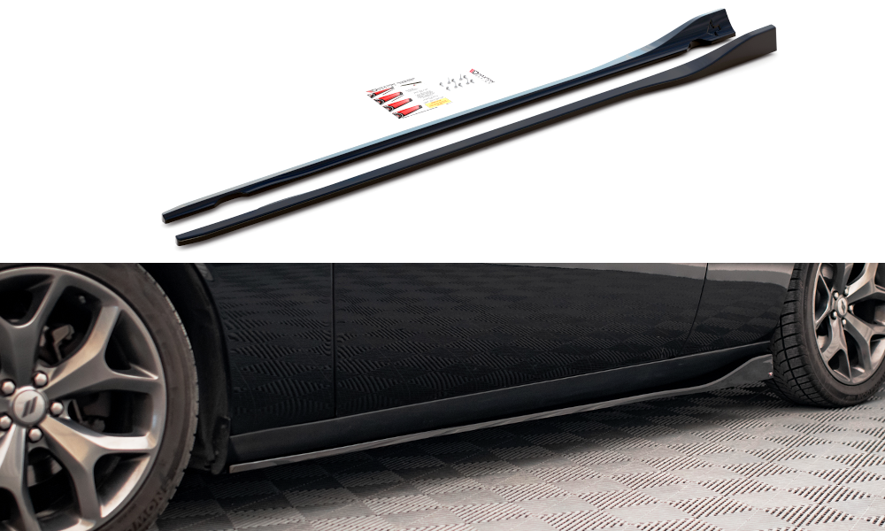 Seitenschweller Ansatz für Dodge Challenger RT Mk3 Facelift Carbon Look