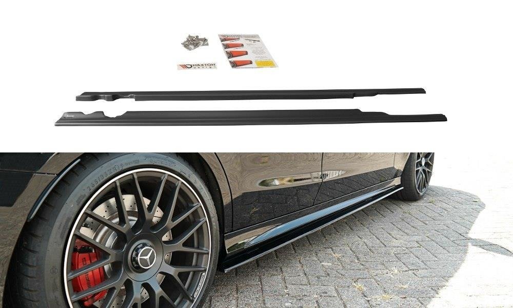 Seitenschweller Ansatz für Mercedes C-Klasse S205 63 AMG Kombi schwarz Hochglanz