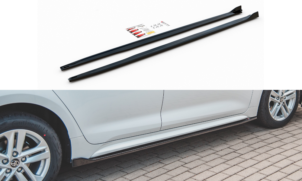 Seitenschweller Ansatz für Toyota Corolla XII Touring Sports schwarz matt