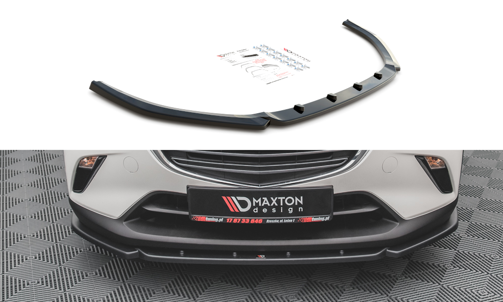 Front Ansatz V.2 für Mazda CX-3 schwarz matt