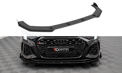 Street Pro Front Ansatz für +Flaps für V.1 + Flaps Audi RS3 8Y schwarz Hochglanz