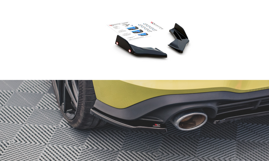 Heck Ansatz Flaps Diffusor V.2 für Volkswagen Golf 8 GTI Clubsport schwarz matt