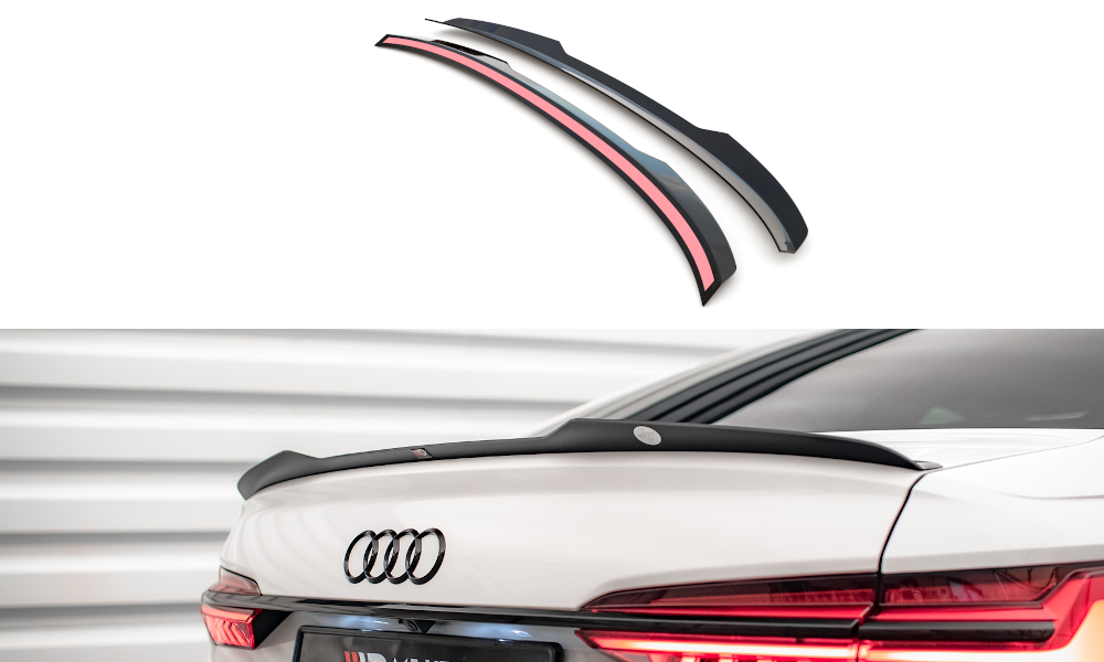 Spoiler CAP für Audi A6 Limousine C8 schwarz Hochglanz