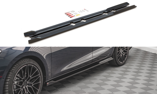 Seitenschweller Ansatz für V.2 für Seat Leon FR Mk4 / Cupra Leon  Carbon Look