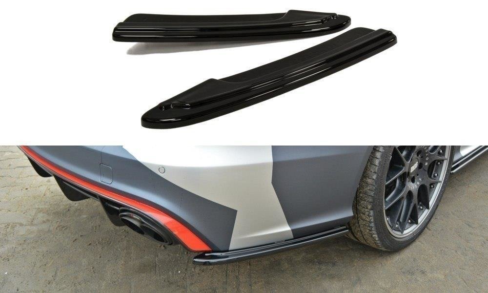 Heck Ansatz Flaps Diffusor für AUDI RS6 C7 schwarz matt