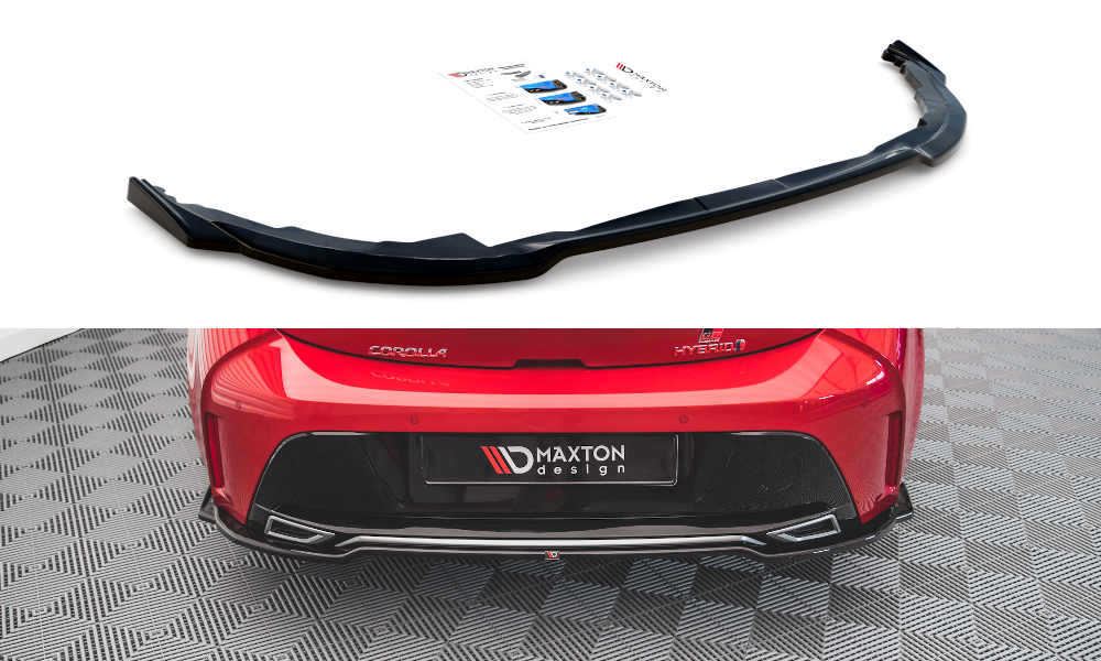 Mittlerer Diffusor Heck Ansatz für Toyota Corolla GR Sport Hatchback XII schwarz Hochglanz