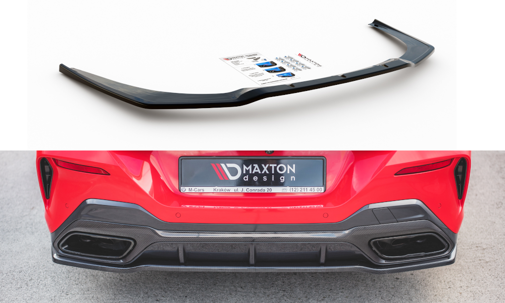 Mittlerer Diffusor Heck Ansatz für BMW 8 Coupe M-Paket G15 schwarz matt