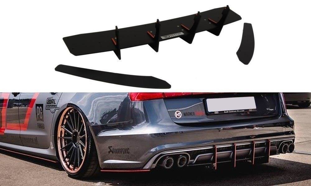 Heckschürze für & Heck Ansatz Flaps Diffusor für Audi S6 C7 FL