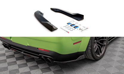 Heck Ansatz Flaps Diffusor für Dodge Challenger SRT Hellcat Mk3 schwarz Hochglanz