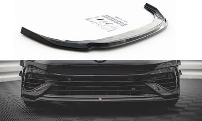 Front Ansatz V.6 für Volkswagen Golf R Mk8 schwarz Hochglanz