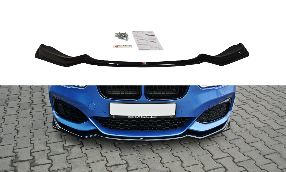 Front Ansatz V.2 für BMW 1er F20/F21 M-Power schwarz Hochglanz