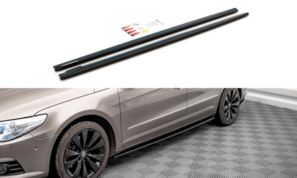 Seitenschweller Ansatz für V.2 für Volkswagen Passat CC schwarz Hochglanz