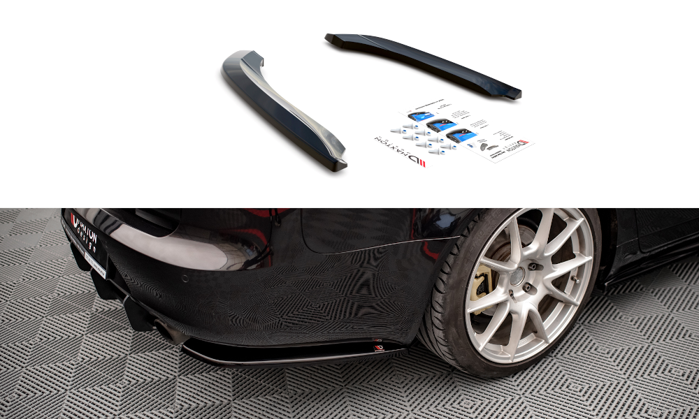 Heck Ansatz Flaps Diffusor für Seat Exeo schwarz matt