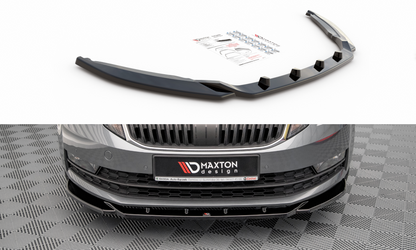 Front Ansatz V.2 für Skoda Octavia Mk3 Facelift schwarz matt