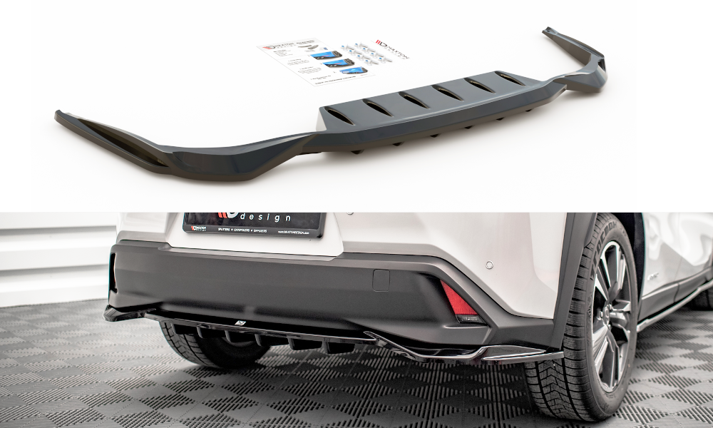 Mittlerer Diffusor Heck Ansatz DTM Look für Lexus UX Mk1 schwarz matt