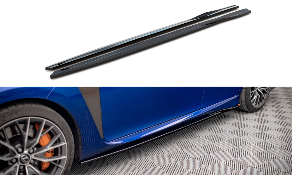 Seitenschweller Ansatz für Lexus GS F Mk4 Facelift schwarz matt
