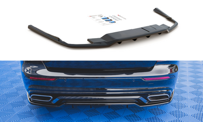 Mittlerer Diffusor Heck Ansatz DTM Look für Volvo S60/V60 R-Design Mk3 schwarz Hochglanz
