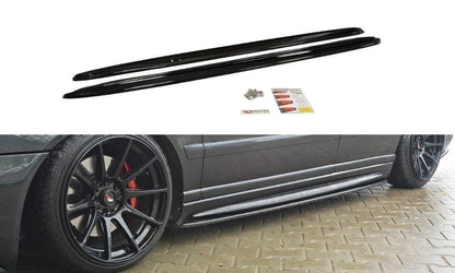 Seitenschweller Ansatz für AUDI S4 B5 schwarz matt