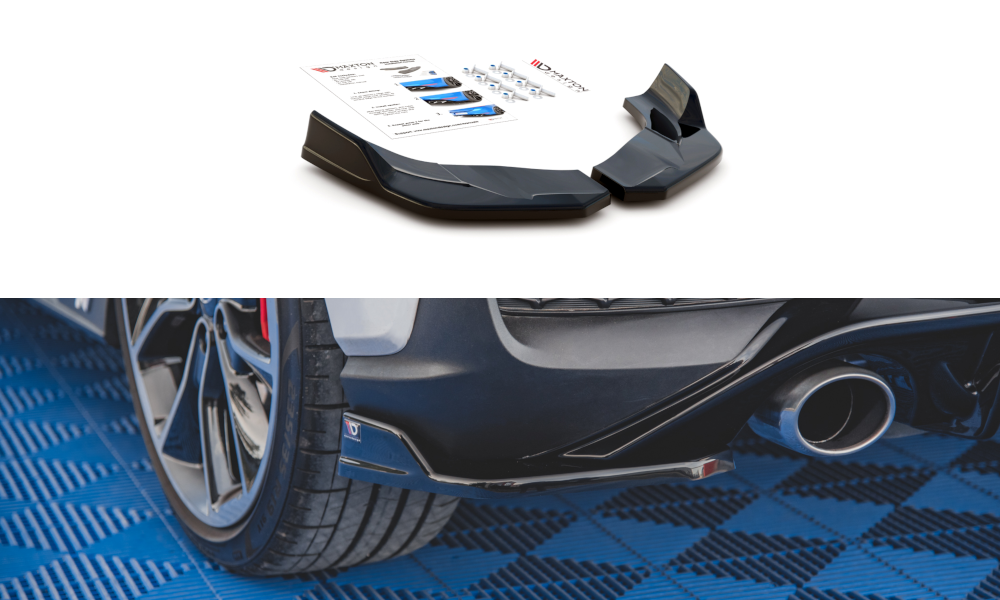 Heck Ansatz Flaps Diffusor V.4 für Hyundai I30 N Mk3 Hatchback Carbon Look