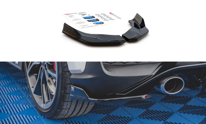 Heck Ansatz Flaps Diffusor V.4 für Hyundai I30 N Mk3 Hatchback Carbon Look