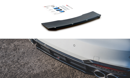 Mittlerer Diffusor Heck Ansatz für Audi S5 Sportback F5 Facelift schwarz Hochglanz