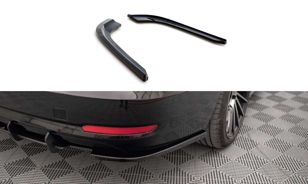 Heck Ansatz Flaps Diffusor für BMW 3er GT F34 schwarz matt